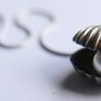 Vintage Sterling Silver 925 Shell with pearl,  Sterling Silver Sea Shell Snake Necklace length 19" - 10,7g Image 7