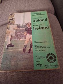 Republic of Ireland v Northern Ireland 20.09.1978 soccer programme