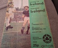 Republic of Ireland v Northern Ireland 20.09.1978 soccer programme