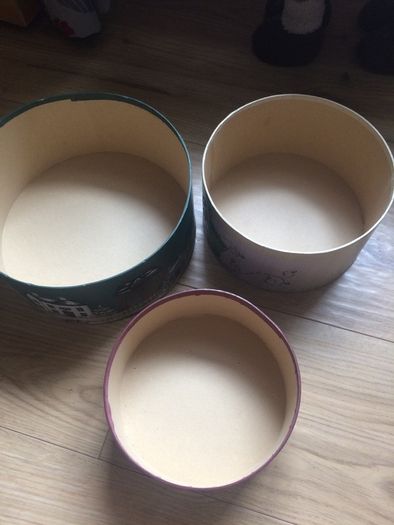 christmas decorative boxes x 3