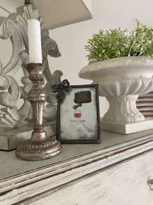 ShabbyChic Frame and Candle Holder