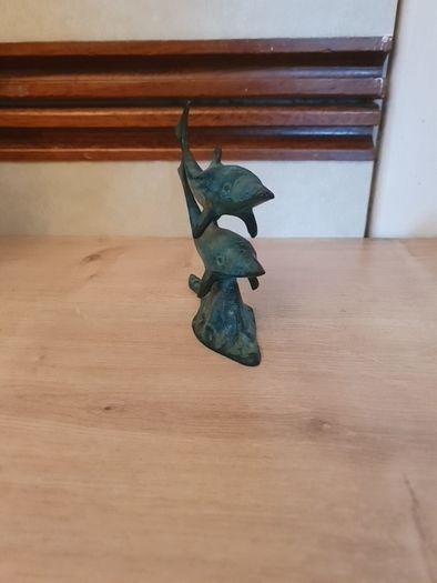 Vintage Couple of Dolphins Statue