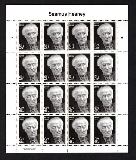2014 Ireland Seamus Heaney Commemorative Stamp Sheetlet Plate 1A1A Mint Never Hinged (MNH)