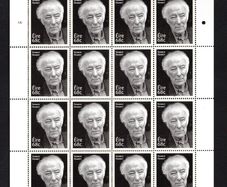 2014 Ireland Seamus Heaney Commemorative Stamp Sheetlet Plate 1A1A Mint Never Hinged (MNH)
