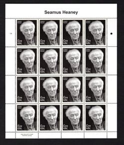2014 Ireland Seamus Heaney Commemorative Stamp Sheetlet Plate 1A1A Mint Never Hinged (MNH)
