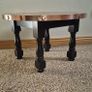 Vintage Hammered Copper Round Coffee Table Image 3