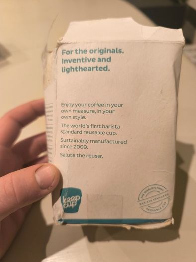 Keep cup coffee cup