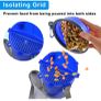 Portable Pet Water Bottle and Food Container for Travel 2-in-1 Dual Chamber Bottle with 2 Collapsible Bowls Dogs Cats Feeder Water Food Bottle Outdoor Travel Image 10