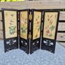 Vintage Chinese Miniature Folding Screen, Hand-Painted Image 3