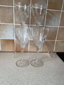 Set 4 Royal Doulton crystal Wine Goblets