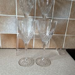 Set 4 Royal Doulton crystal Wine Goblets