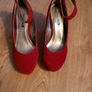 Sweet Ankle Strap Platform Suede Purple Wedges Pumps Image 3