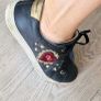 Dolce Gabbana Black Leather Embellished Flat Trainers Sz 7UK (Rrp 350 New) Image 2