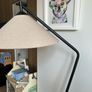 Floor Lamp, black metal, linen shade Image 6