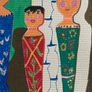 Original drawing original art Peg dolls Figurative artcontemporary Irish Art abstract painting Image 2