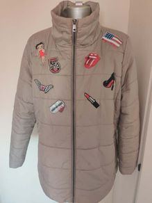 C&A beige padded coat jacket size UK20/22 EU48/50 Postage included