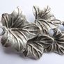 Poison ivy leaf earrings silver plated oxidized ivy leaf jewelry poison ivy antique look large silver Image 3
