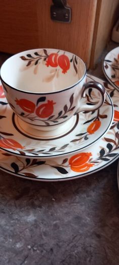 Art Deco Hand Painted Ivery Ware Tea Set