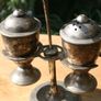 Vintage silver plated Kitchen Decor, Salt and Pepper Shakers Set Image 2