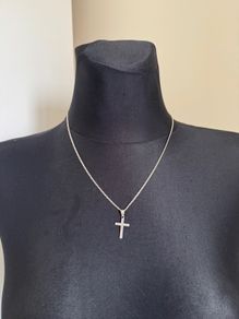 925 sterling silver chain with cross pendant