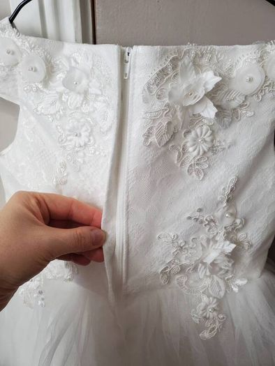 White Flower Girl, Birthday Dress