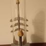 Art Deco Metal And Glass Cylinder Vase for Single Flower. Image 3