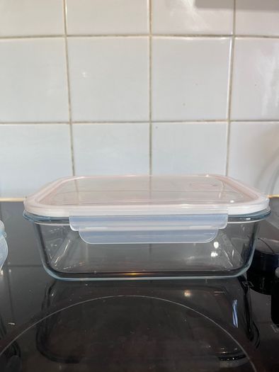 3 Glass Food Storage Containers with Lids
