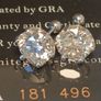 2ct+2ct Moissanite Solitaire Studs Image 5