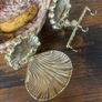 Matching brass bathroom soap dish and 3 piece hook Image 6