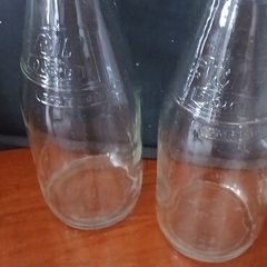 CMP vintage milk glass bottles