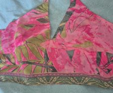 Beautiful Silk REVERSIBLE Halterneck