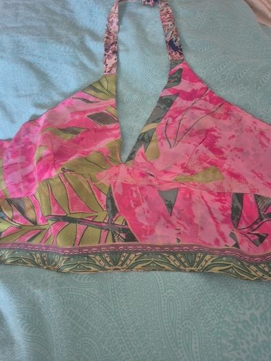 Beautiful Silk REVERSIBLE Halterneck