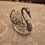 Silver and Cut Glass Swan Trinket Holder Image 4