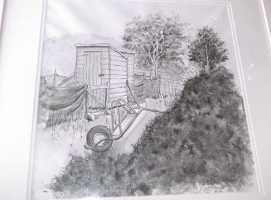 a pen ank drawing by bridget o,brien signed
