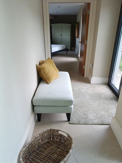 Footstools: green and grey see pics