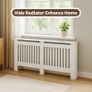 White Radiator Cover Cabinet Stylish Wooden Heater Cover with Shelf, Modern Radiator Cabinet for Living Room, Bedroom  Hallway  Safe  Practical Home Furnitur Large Image 5