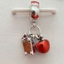 Pandora Disney Snow White apple and heart dangle charm Image 4