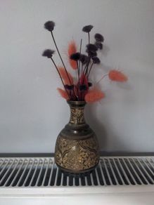 Small metal vase/candle holder