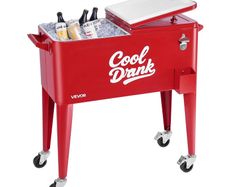 75.71 L Rolling Ice Chest, Holds up to 50 Bottles / 110 Cans, Portable