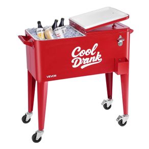 75.71 L Rolling Ice Chest, Holds up to 50 Bottles / 110 Cans, Portable