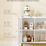 Sideboard, Storage Cabinet, Kitchen Cabinet 3 Doors, Adjustable Shelves Image 4