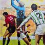 Football Real Madrid Vs Tottenham 1985  Original Uefa Cup Poster  Donat Sauri Image 6
