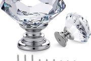 12p Crystal Knobs - Drawer Knobs Dresser Knobs 30mm Glass Diamond Knobs Pull and Knobs 12p Knobs