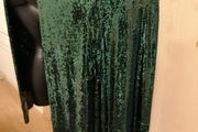 Women's Trousers Green Sequined Palazzo Style NWT SIZE 12