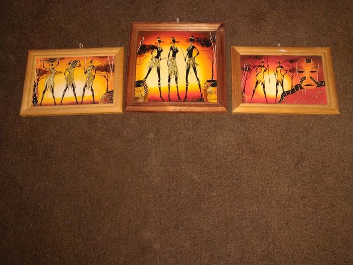 3 pictures in frames