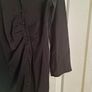 Dress/Black Asymmetric Button Down Ruched Shirt Dress .. Price Drop Image 2