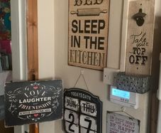 metal signs are bottle opener