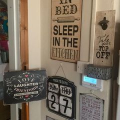 metal signs are bottle opener