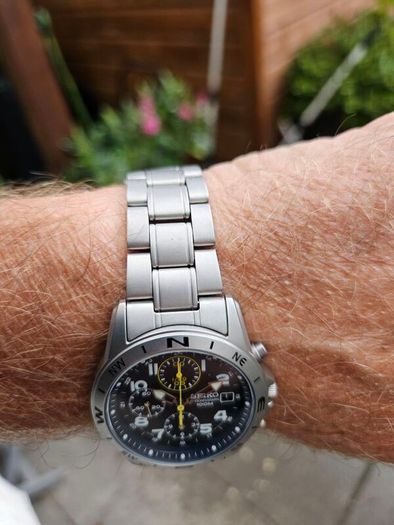 Watch Seiko Military Chronograph.
