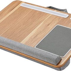 Laptop Tray, Lap Desk for Laptop, Laptop Cushion, Laptop Stand for Bed, Built in Mouse Pad & Wrist Pad for Notebook up to 17" with Tablet & Phone Holder
